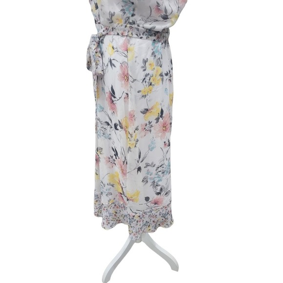 Nicole Miller‎ Womens Spring Floral Print Sleeveless Maxi Dress Size 8 - Picture 15 of 16